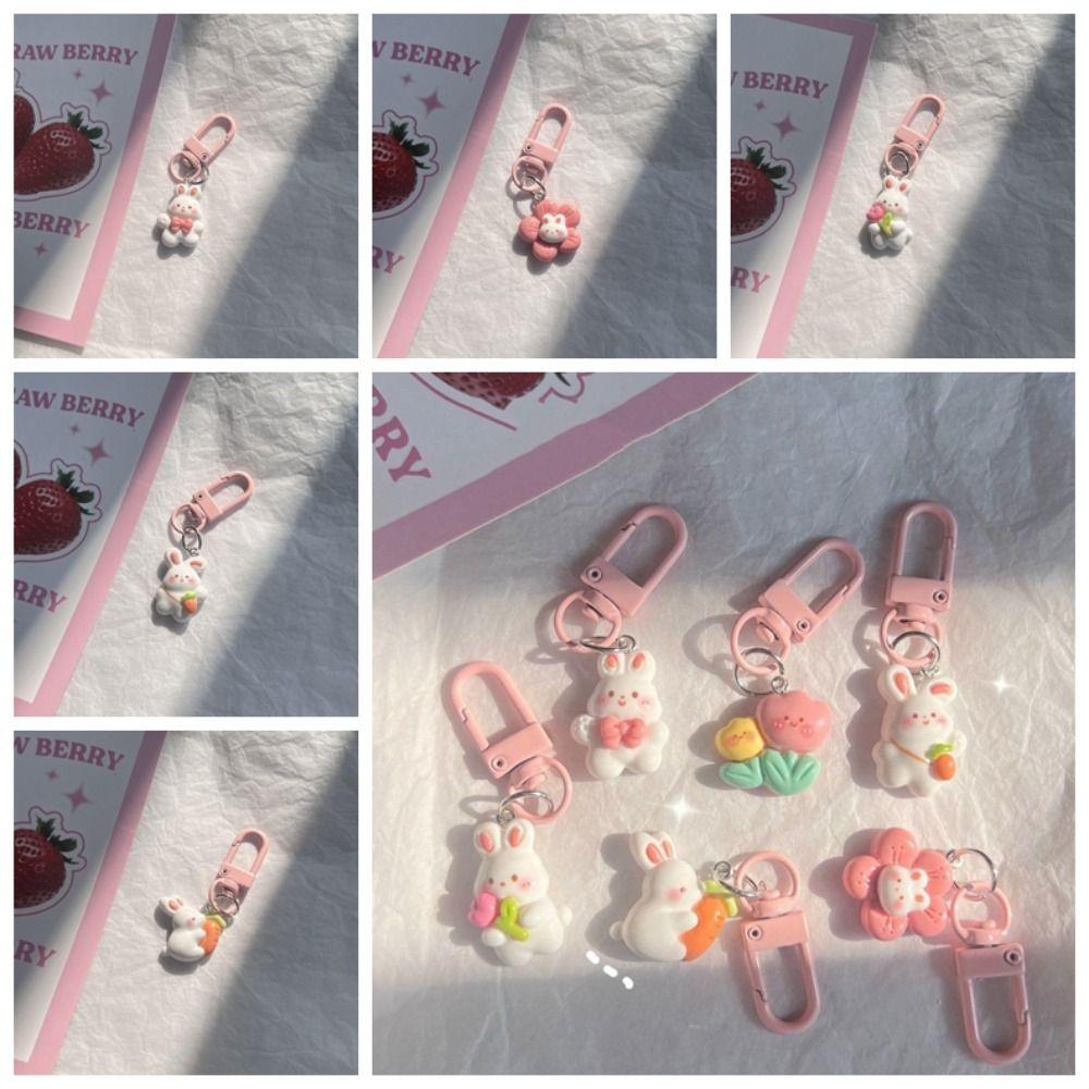 Кролик Морковка Смоляный Кролик Морковка Подвеска Смоляный Кролик Тюльпан Брелок Подвеска для автомобиля